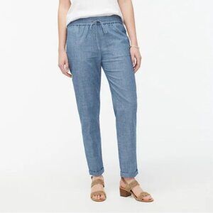 J Crew Chambray Drawstring Lightweight Pants Women's Size 0